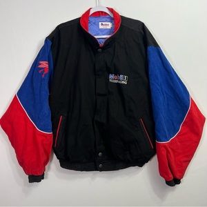 NASCAR Mobil 1 Racing Team Jeremy Mayfield #12 Black Snap Button Jacket 2XL XXL